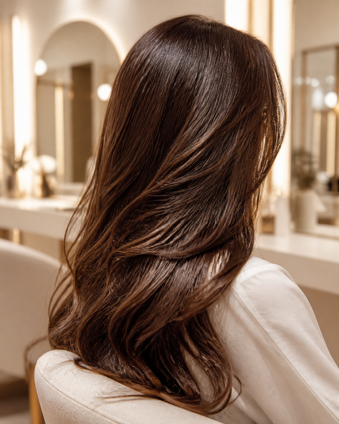 Resultado de cabelo saudável e brilhante no salão